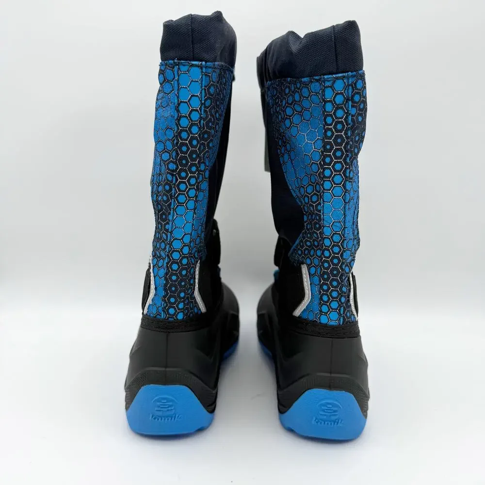 Kamik Kids Snowfall P Winter Boots US 2 EU 33.5 Blue Black Waterproof NIB